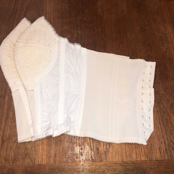 Vtg. 50’s Confidential by Formfit Longline White Strapless Bra/ - NOS 34C - Picture 7 of 14